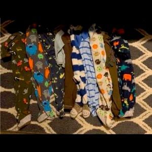 Size 12 months footie sleepers